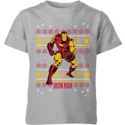 Marvel Iron Man Kids' Christmas T-Shirt - Grey