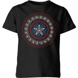 Marvel Captain America Oriental Shield Kids' T-Shirt - Black