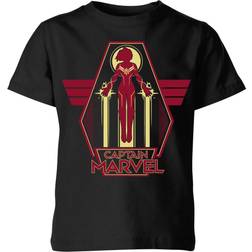 Marvel Camiseta Para Niño Flying Warrior De Captain - Negro