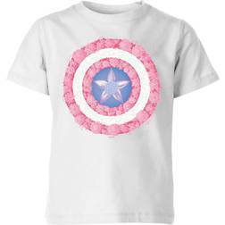 Marvel Captain America Flower Shield Kids' T-Shirt - White