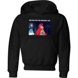 Disney Sudadera con capucha para niños Little Mermaid Weekend Wait de - Negro