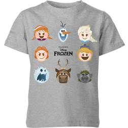 Disney Camiseta Frozen Personajes Emoji - Blanco