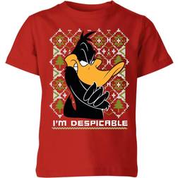 Looney Tunes Daffy Duck Knit Kids' Christmas T-Shirt 9-10