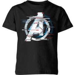 Marvel Endgame Weiß Logo Kids' T-Shirt - Schwarz