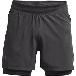 Under Armour Women's Iso-Chill Run 2-in-1 Shorts - Jet Grey/Reflective