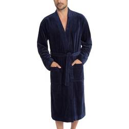 Calida After Shower Men Bathrobe - Donkerblauw Katoen