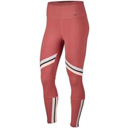 Nike One Tight Glam Dunk Leggings - Silver/Red