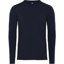 Dovre Organic Wool Long Sleeve Shirt Navy-2