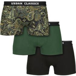 Urban Classics Boxer Shorts 3-pack - Dark Green/Paisley/Black