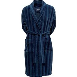 JBS Velour Bath Robe - Donkerblauw Katoen