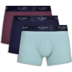 Ted Baker 3-pak Cotton Trunks Blue/Purple