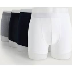 Bread & Boxers 4-Pack Boxer Brief White/Black/Grey/Navy