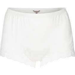 Lady Avenue Silk Jersey Panty With Lace - Zwart Zijde