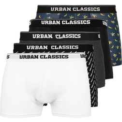 Urban Classics Boxer Shorts 5-Pack - Uomo - Nero/Grigio/Bianco