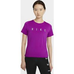 Nike Miler Run Division Top SS - Purple Female