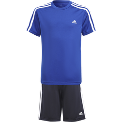 adidas Junior Designed To Move Tee & Shorts Set - Bold Blue/White (GS8899)