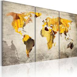 Arkiio Sunny Kontinenter- Triptych 120x80 Tavla