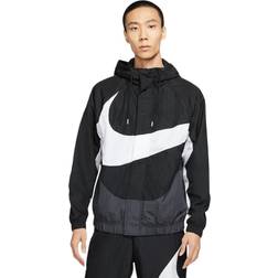 Nike Swoosh Woven Lined Jacket - Black/White