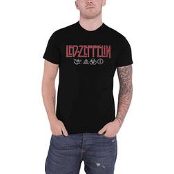 Led Zeppelin: Ladies T-Shirt/Logo & Symbols (X-Large)