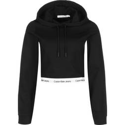 Calvin Klein Cropped Milano Jersey Hoodie