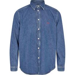 Diesel D-simply Basic Shirt Man Denim Shirt - Grey