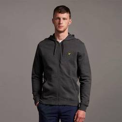 Lyle & Scott Zip Through Charcoal Marl Sweat Zippé Gris