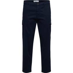 Selected Homme Smalle tapered cargobukser i