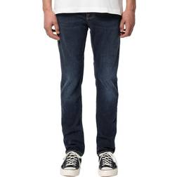 Nudie Jeans Lean Dean Mid Waist Slim - Blå