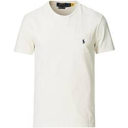 Polo Ralph Lauren Cotton/Linen Crew Neck Pocket Tee Antique Cream