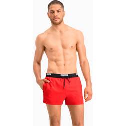 Puma Herren Logo Swim Shorts - Rot