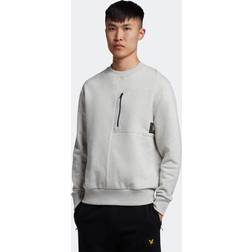 Lyle & Scott – Casuals – Naturvit sweatshirt med ficka-Vit/a