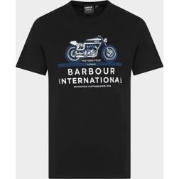 Barbour CAL T-Shirt Sort, Herre