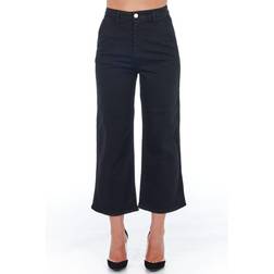 Frankie Morello Black Cotton Women Jeans