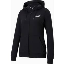 Puma Ess Small Logo Full-zip Hoodie - Musta/Valkoinen