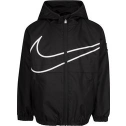 Nike Big Kid's Color-Block Swoosh Windbreaker Jacket - Black (86H869G-019)