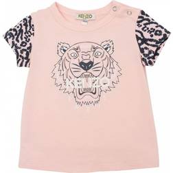 Kenzo Kid's Tiger Print Cotton T-shirt - Pink