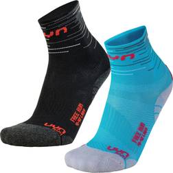 UYN Free Run Socks Pairs Turquoise-Black 37/38