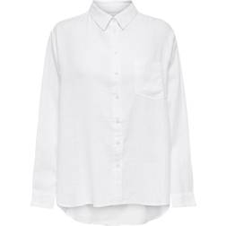 Only Solid Mixture Shirt - White