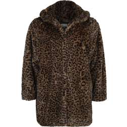 Urban Classics Ladies Leo Teddy Coat (Grey Leo, 4XL)