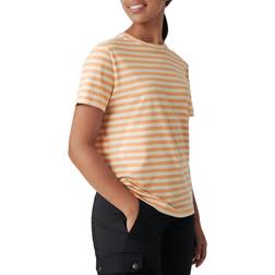 Fjällräven Women's Striped T-Shirt Landsort Pink-Chalk