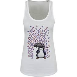 Psycho Penguin Womens/Ladies No Love Floaty Vest Top (White)