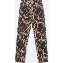 Ganni Cutye Cropped Printede Jeans - Från Magasin