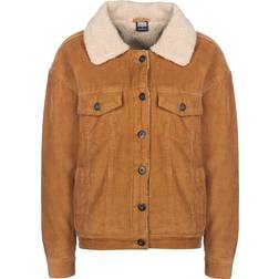 Urban Classics Ladies Oversize Sherpa Corduroy Jacket (Toffee Beige, 4XL)