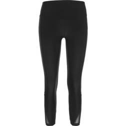 Urban Classics Ladies High Waist Shiny Rib Pedal Pusher Leggings