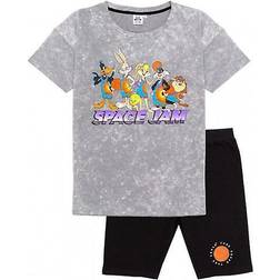 Space Jam Set med T-shirt och shorts för kvinnor och damer Grey/Black