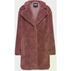Urban Classics Ladies Oversized Sherpa Coat Kort rock Dam