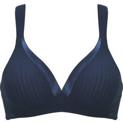 Naturana Everyday Wednesday Striped Soft Bra - Navy