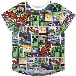 Minecraft T-shirt för barn/barn med överlevnadsläge Black/Grey/White 13-14