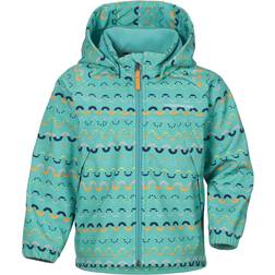 Didriksons Dellen Printed Kid's Jacket - Waveprint Turquoise (504098-868)