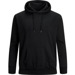 Jack & Jones Plus Size Solid Color Hoodie - Black